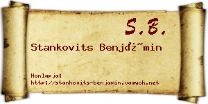 Stankovits Benjámin névjegykártya